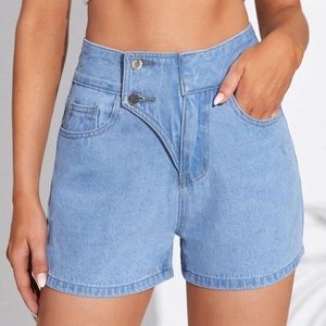 🎉HOST PICK🎉 Shein Solid Button Fly High Waisted Denim Shorts